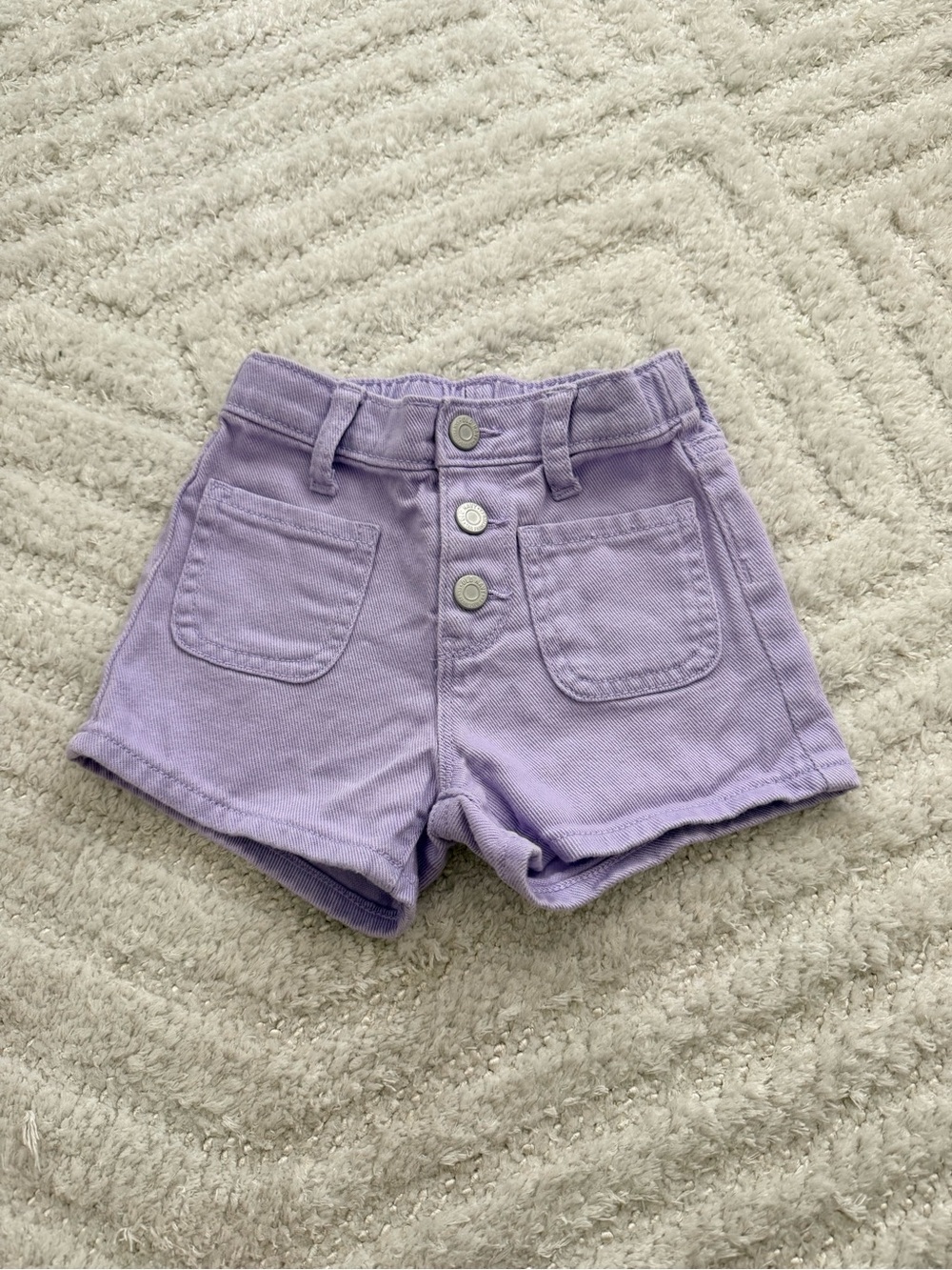 Old Navy Lilac Girls' High-Rise Denim Shorts - Size 2T